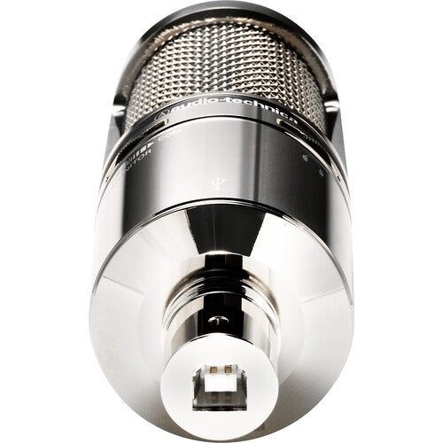 Audio-Technica AT2020USB+V Micrófono USB de condensador cardioide (Edición limitada plateada)