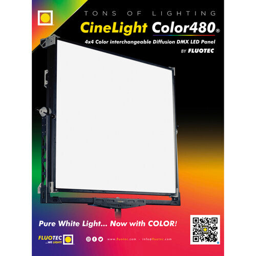 Fluotec CineLight Color480 4X4 DMX LED Panel Kit with Yoke and Cargo Case