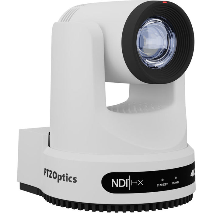 Cámara PTZ PTZOptics Move 4K SDI/HDMI/USB/IP con zoom óptico de 20x (blanca)
