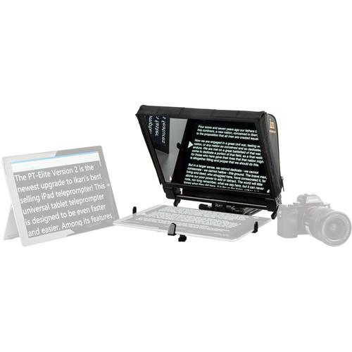 Teleprompter universal para tableta grande ikan Elite Pro con control remoto